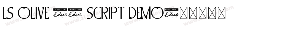 LS Olive 01 Script DEMO字体转换